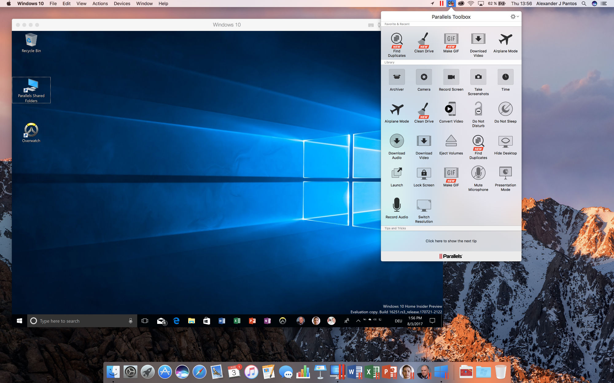 Как перезагрузить windows в parallels desktop